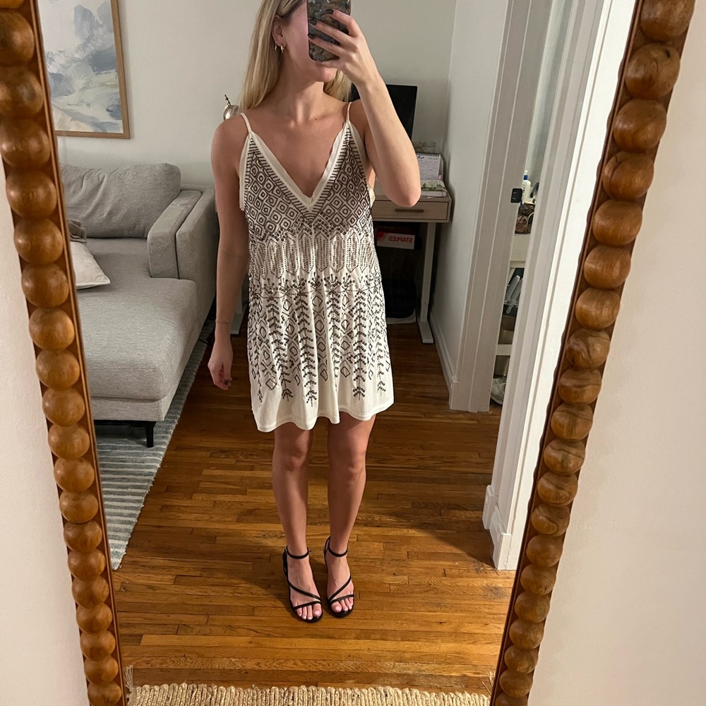Free People Beaded Mini Dress